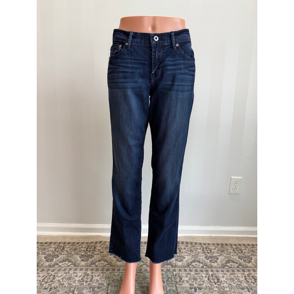 LUCKY BRAND Sweet ‘N Straight Women’s Frayed Hem Distressed Jeans Sz 8